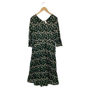 Pact Green Floral Dress